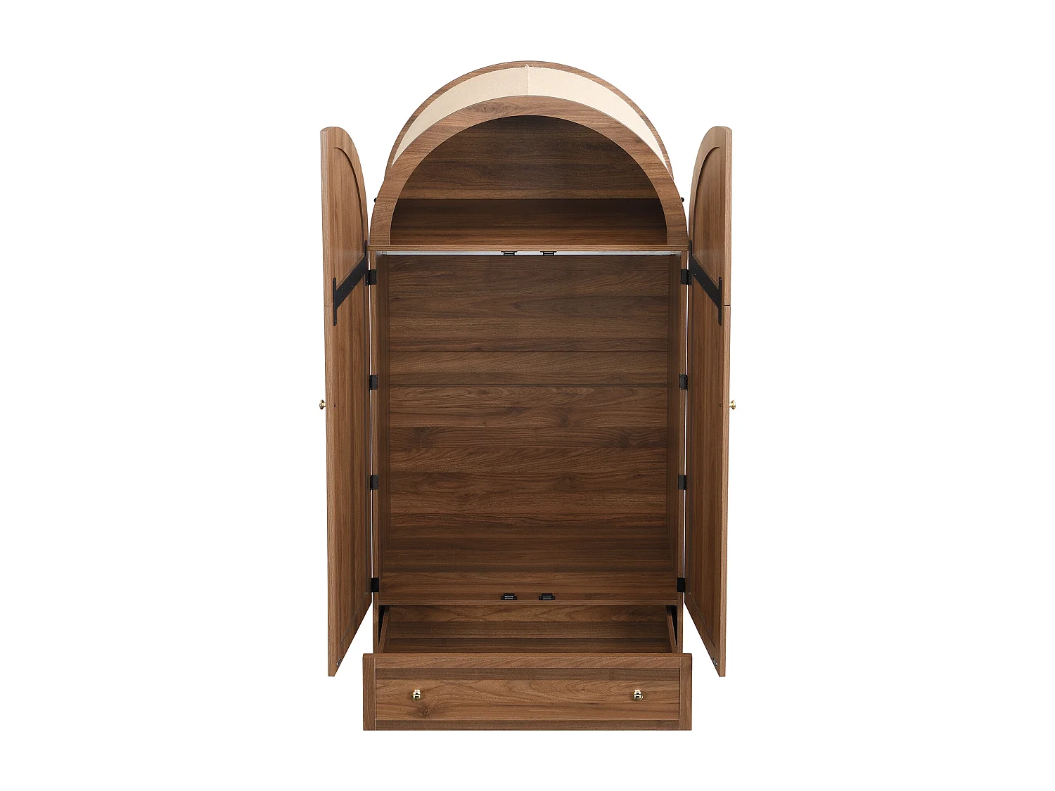 Porte manteau en noyer – Armoire 2 portes et 1 tiroir – pour les chambres et les dressings