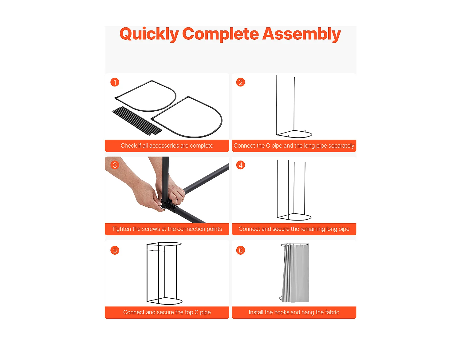 Cabina di Prova SucceBuy, 100x95x200 cm, Spogliatoio Portatile con Tende Spesse in Poliestere e Ganci, Spazio Privato per Negozi, Centri Commerciali