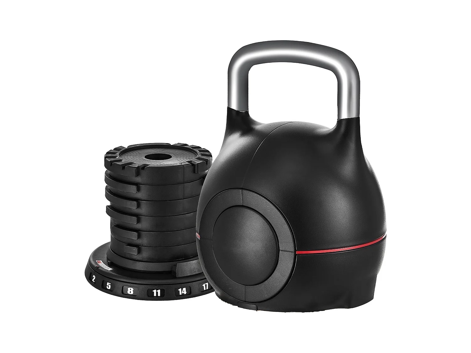 Kettlebell Réglable SucceBuy, avec 7 Niveaux de Poids, Poids de Musculation avec Poignée en Aluminium Moulé sous Pression et Matériau ABS