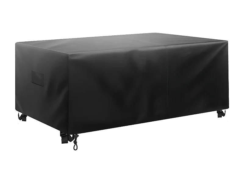 Tuinmeubelhoes SucceBuy, 224x158x71 cm, Beschermhoes voor Buitenmeubilair van 420D Waterdicht en Slijtvast, Geschikt voor Alle Seizoenen, Zwart