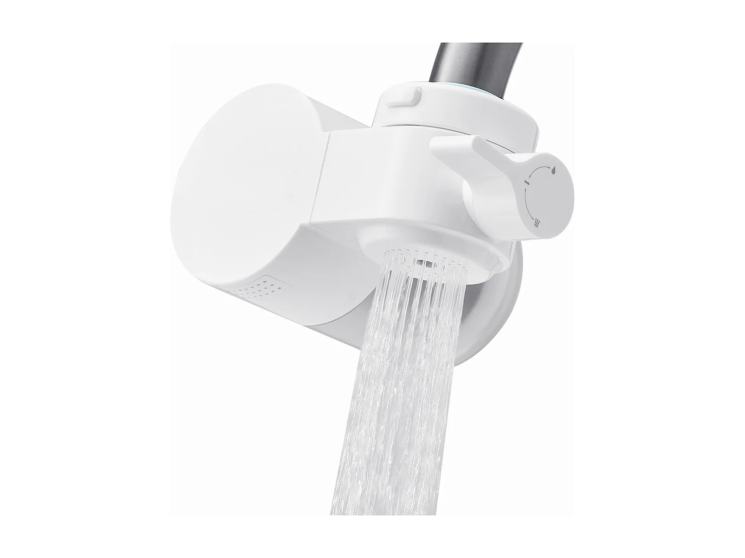 Filtre à Eau pour Robinet SucceBuy, en Fibre de Carbone Certifié NSF, Purificateur d'Eau Horizontal pour Robinet d'Évier avec un Seul Filtre, pour Cuisine, Blanc
