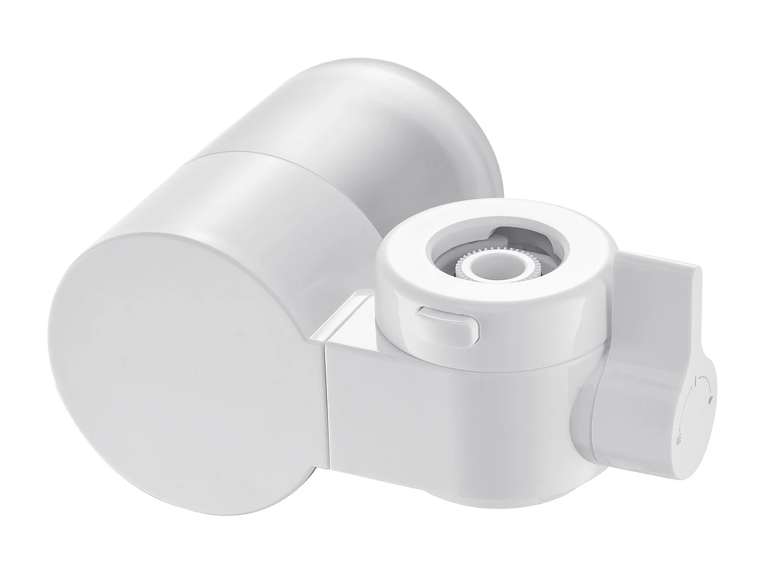 Filtre à Eau pour Robinet SucceBuy, en Fibre de Carbone Certifié NSF, Purificateur d'Eau Horizontal pour Robinet d'Évier avec un Seul Filtre, pour Cuisine, Blanc