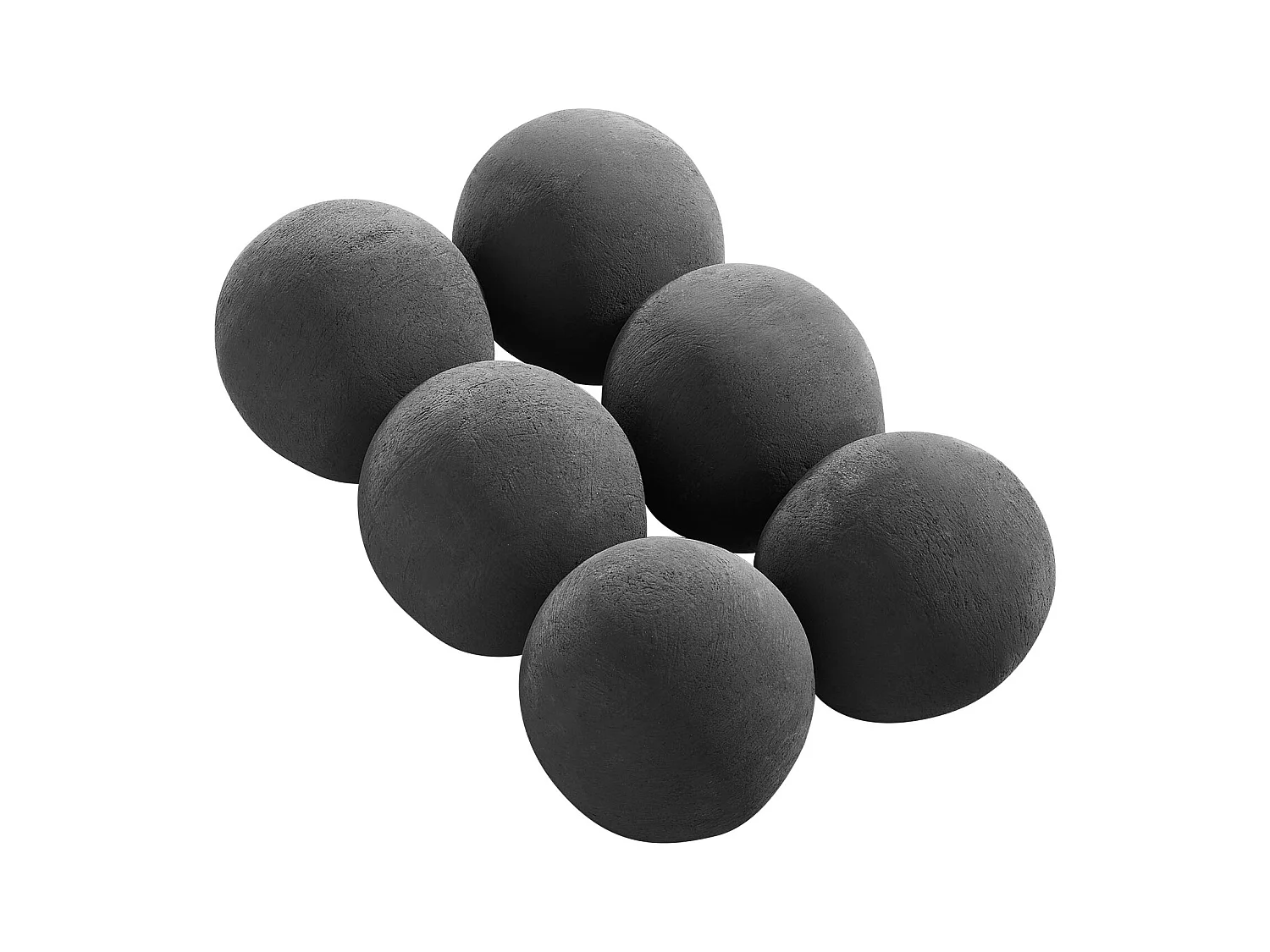 Boules en Céramique pour Cheminée à Gaz SucceBuy, Lot de 6, Pierres de Lave Rondes 12,5 cm, Pierres Décoratives Réutilisables pour Foyer Gaz Propane, Terrasse