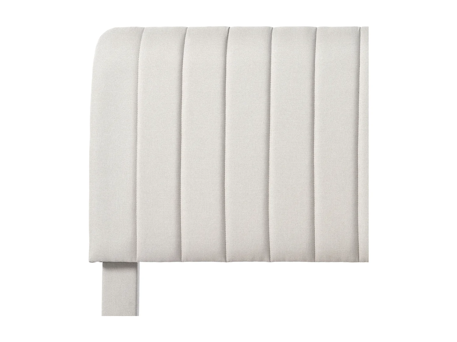 Lit enfant 90 x 200 cm - Lit ado avec tête et pied de lit réglables - lin gris beige - sans matelas