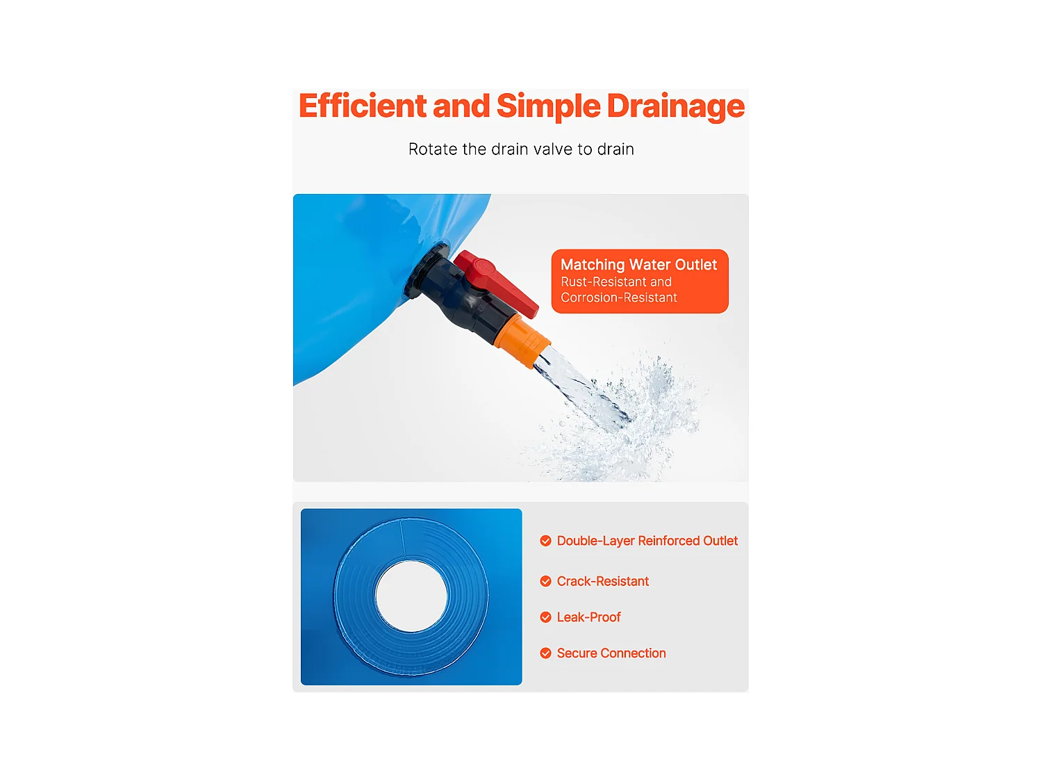 Bassin à Poissons SucceBuy en Toile, Bassin Hors Sol de 3100L, Aquarium Pliable en PVC pour Koïs, Aquarium Rond pour Poissons Rouges avec Cadre Robuste