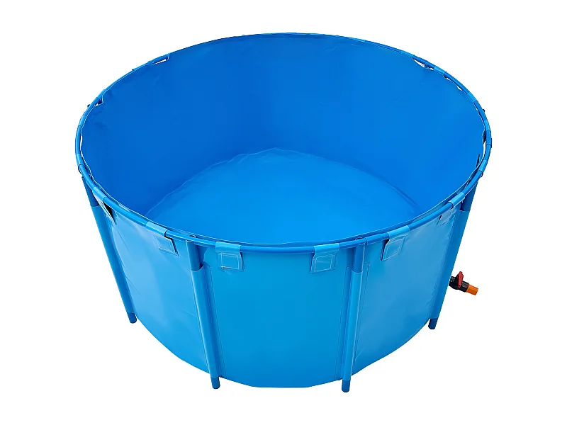 Tanque para Peixes SucceBuy em Lona, Tanque Elevado de 3100L, Aquário Dobrável em PVC para Koi, Aquário Redondo para Peixes Dourados com Moldura Resistente