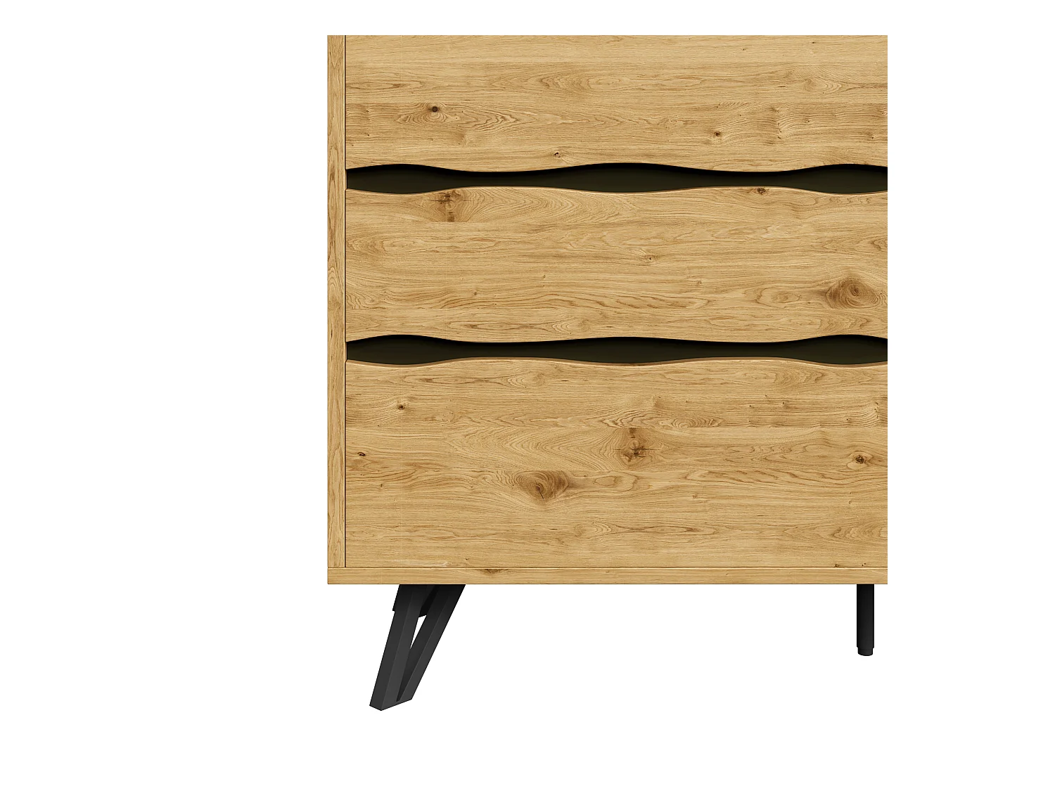 Commode à 6 tiroirs - Commode à 5 pieds en métal - pour le salon et la salle à manger