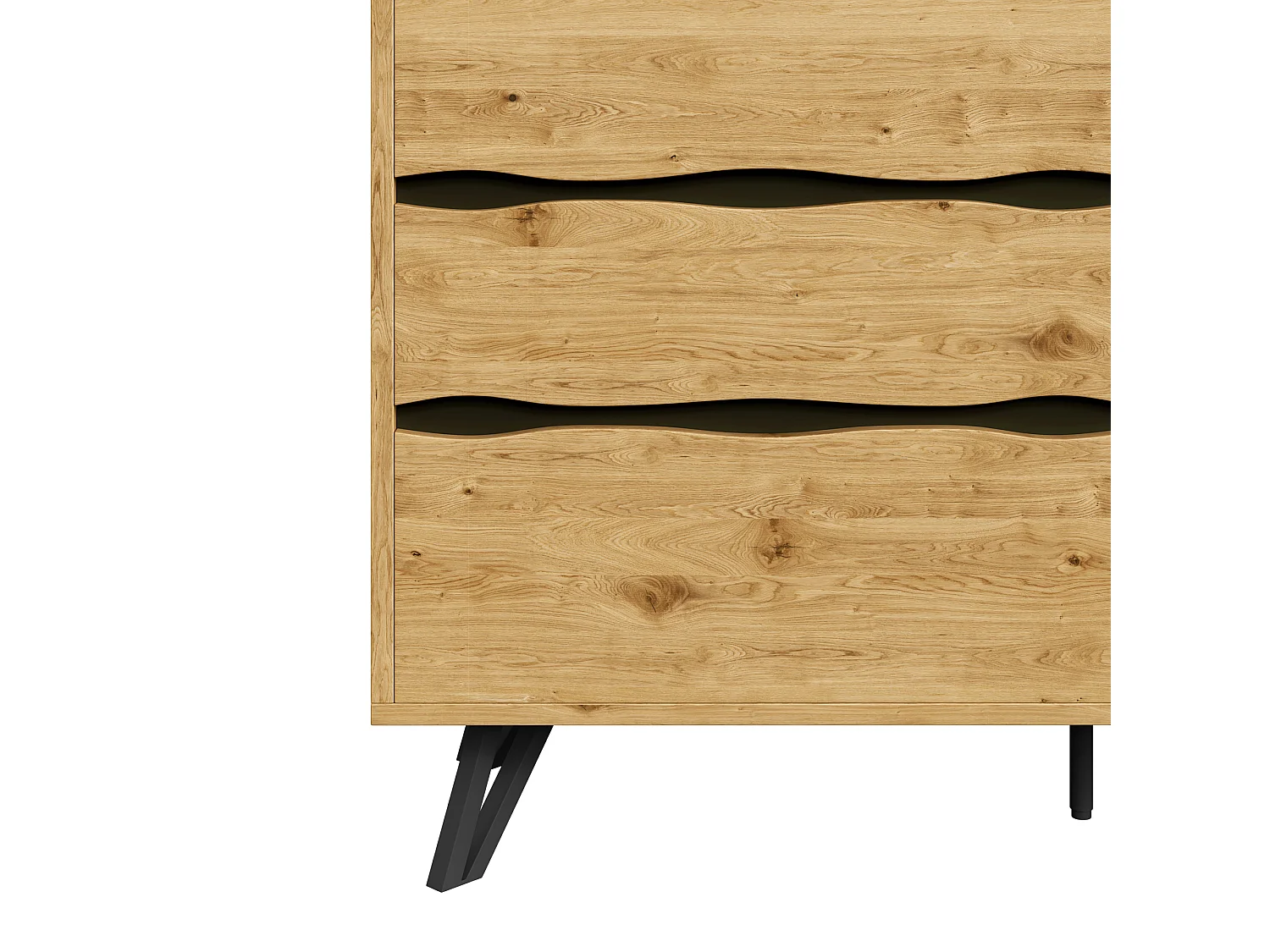 Commode à 6 tiroirs - Commode à 5 pieds en métal - pour le salon et la salle à manger