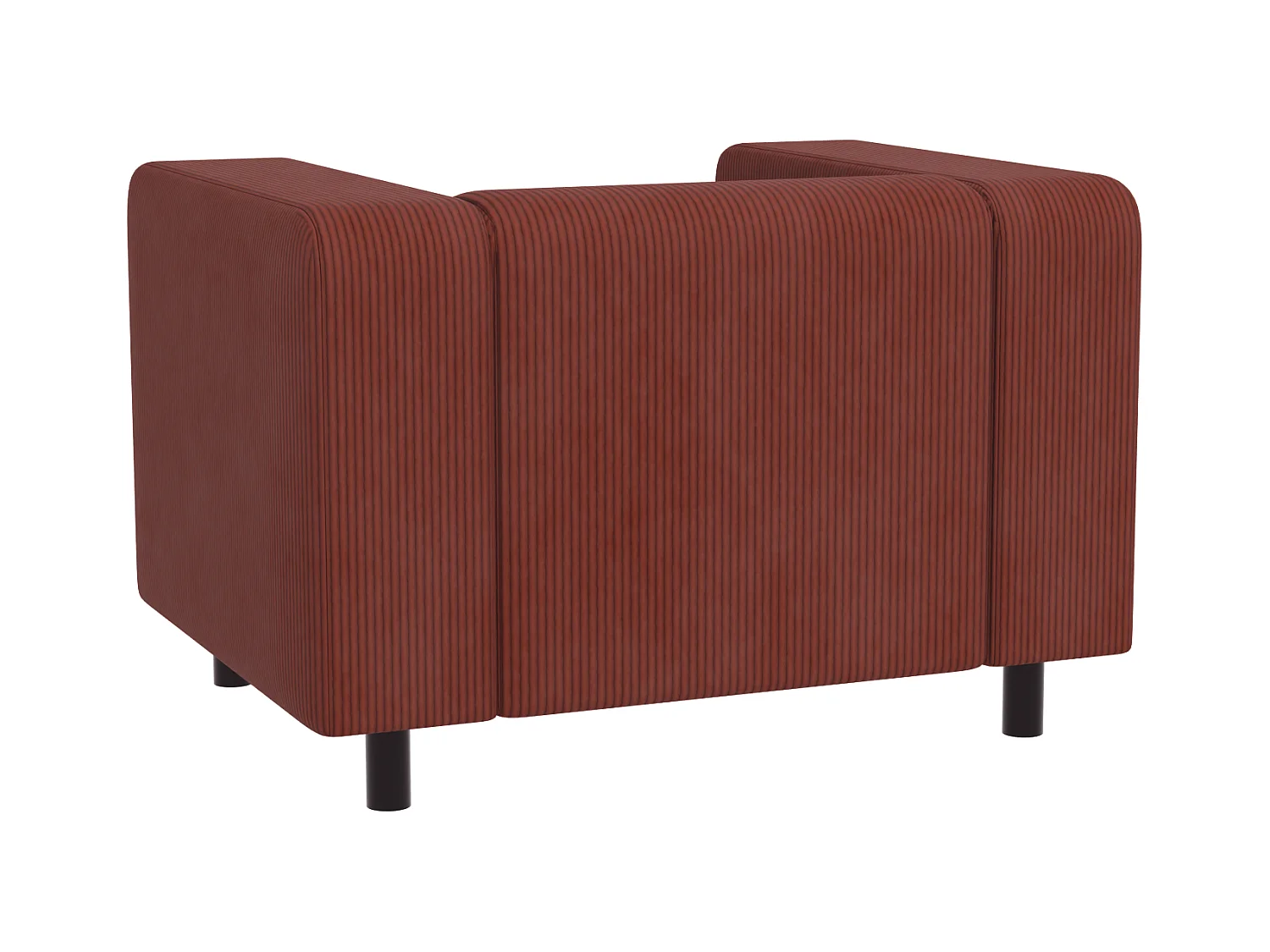 Thora - Modernes Sessel aus Terrakotta Cord-Stoff mit bequemem Sitz