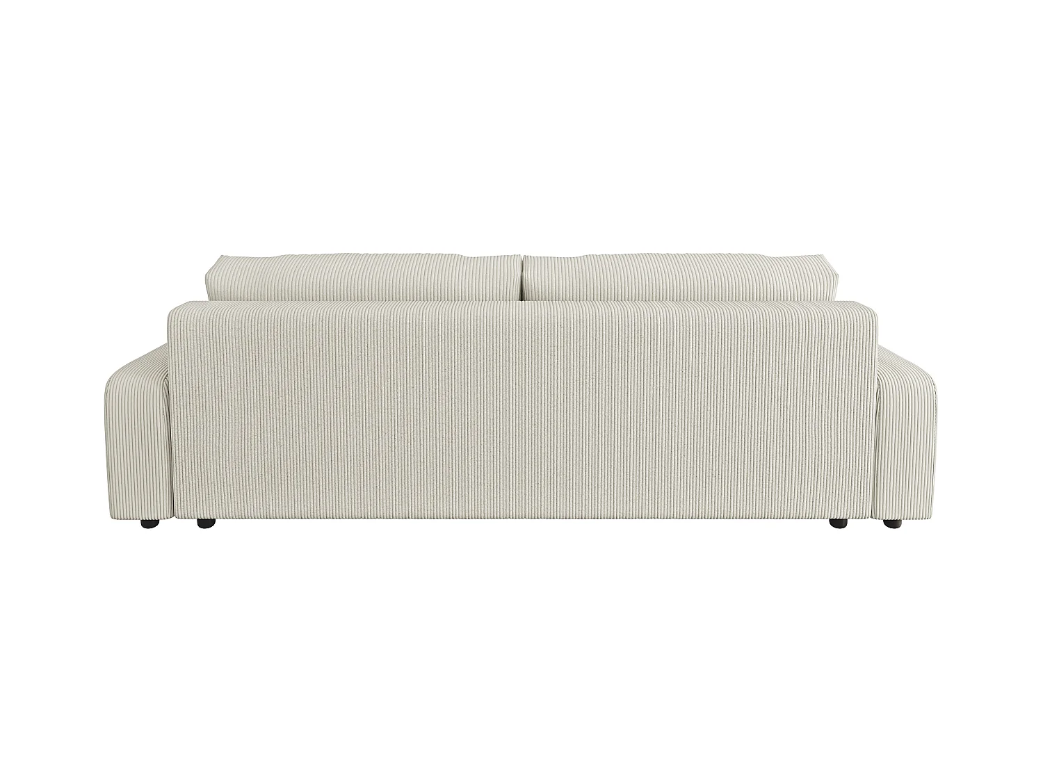 Emma - Sofa mit Schlaffunktion und Bettkasten in Beige Cord-Stoff schöner Sitzkomfort