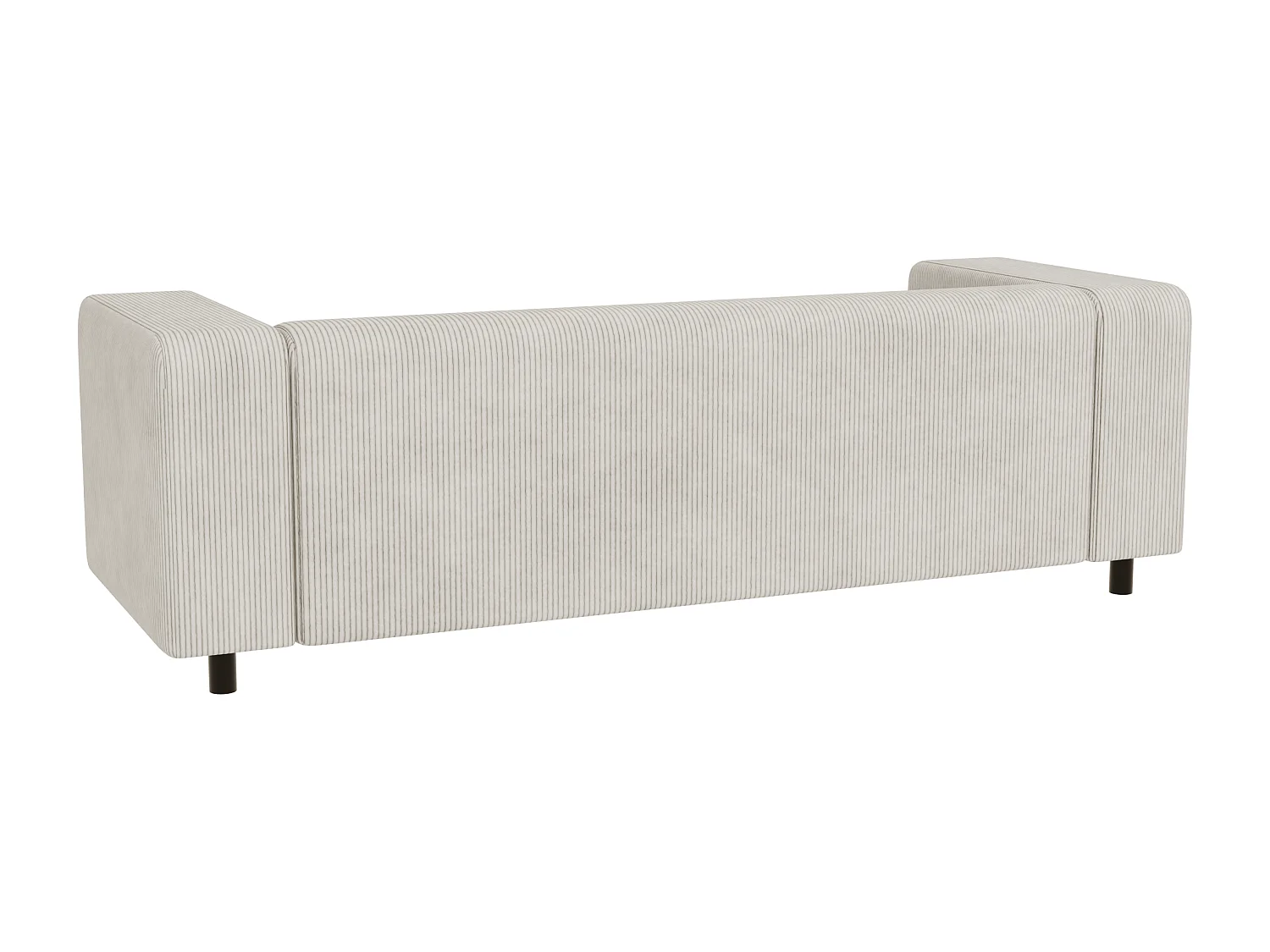 Thora - Modernes Sofa 3 sitzer aus Beige Cord-Stoff mit bequemem Sitz