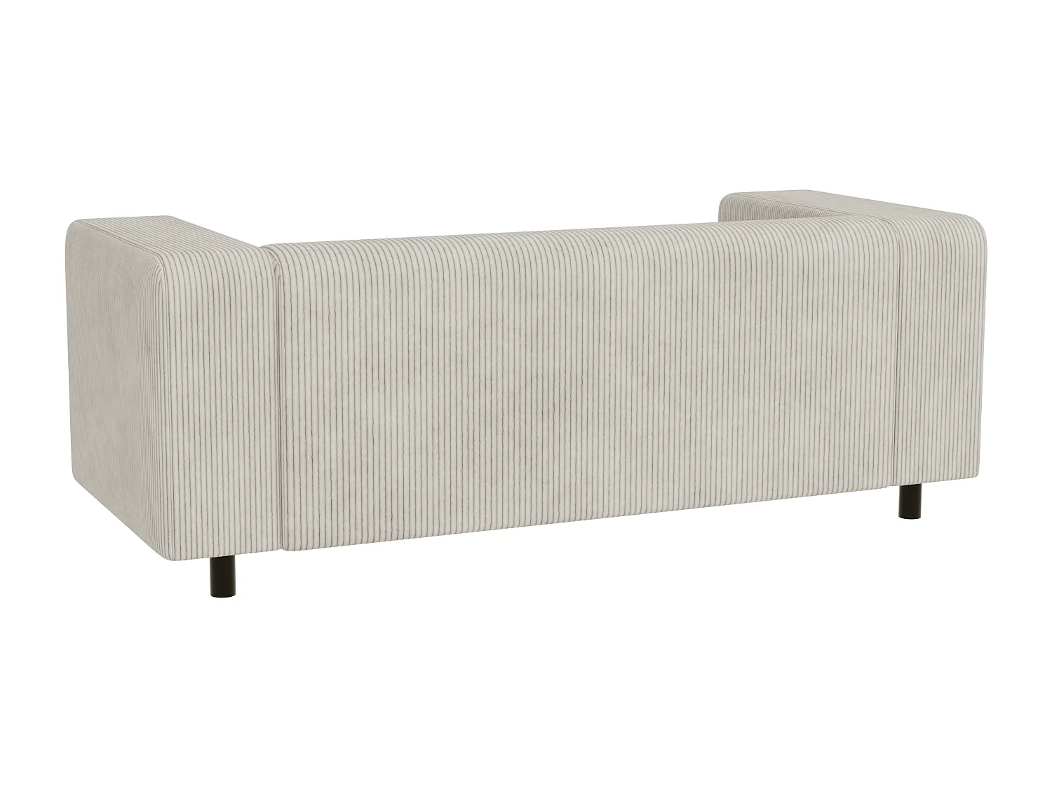 Thora - Modernes Sofa 2 sitzer aus Beige Cord-Stoff mit bequemem Sitz