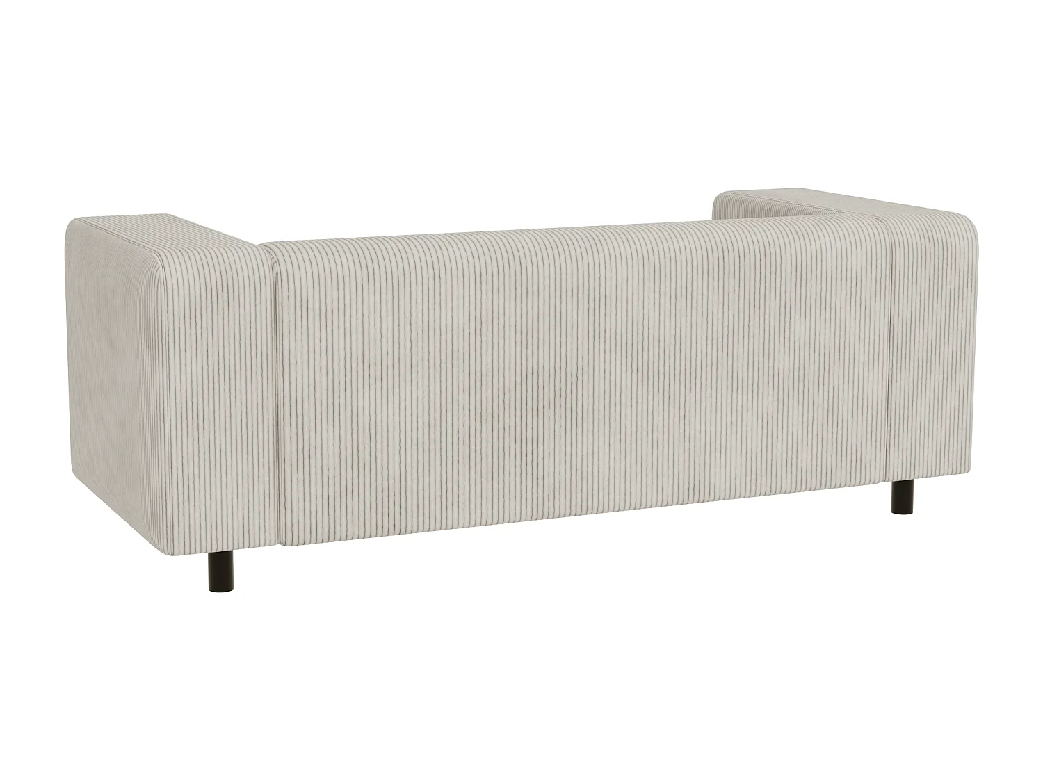 Thora - Modernes Sofa 2 sitzer aus Beige Cord-Stoff mit bequemem Sitz