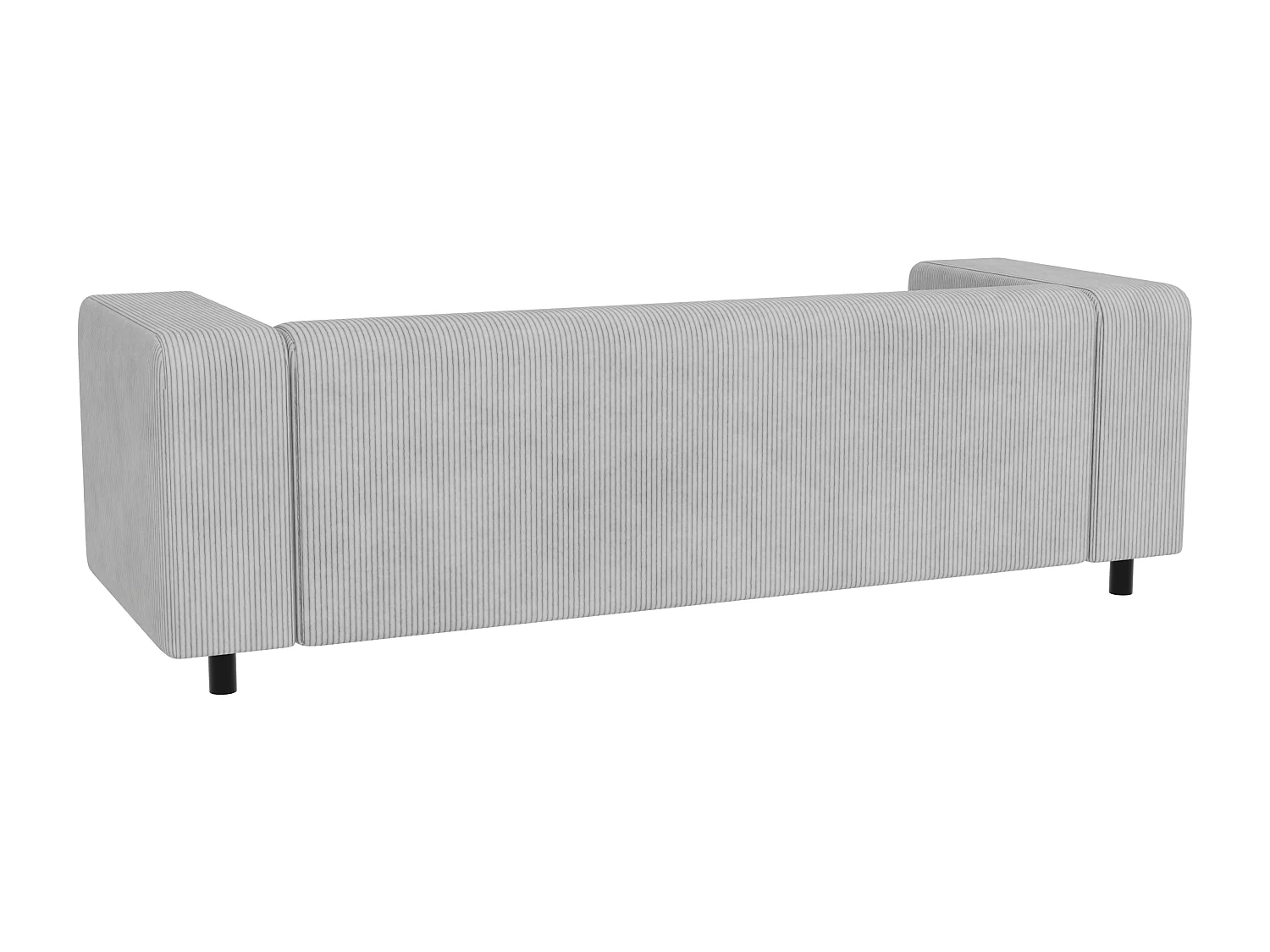 Thora - Modernes Sofa 3 sitzer aus Hellgrau Cord-Stoff mit bequemem Sitz