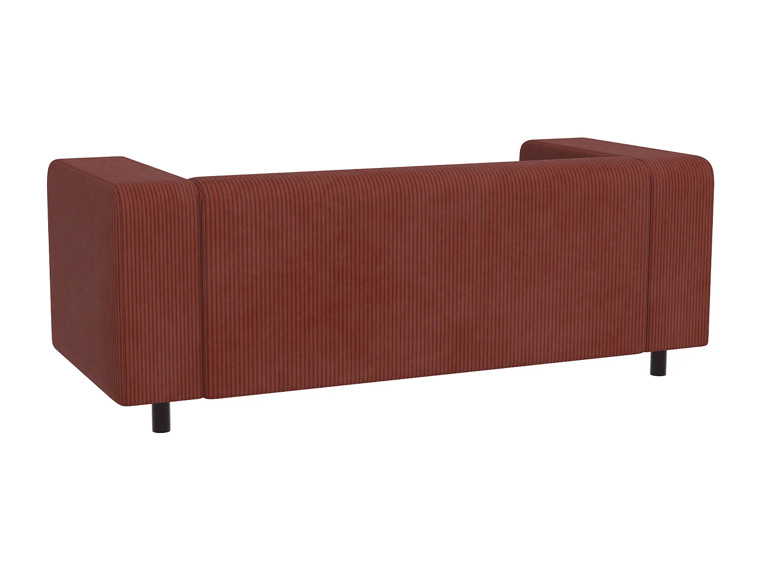 Thora - Modernes Sofa 2 sitzer aus Terracotta  Cord-Stoff mit bequemem Sitz