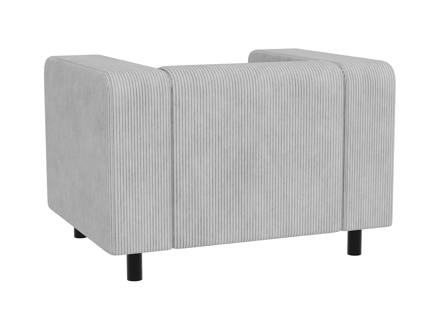 Thora - Modernes Sessel aus Hellgrau Cord-Stoff mit bequemem Sitz