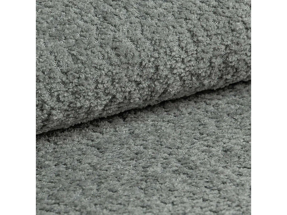 Nils - Polstergarnitur 3+2 mit Braun Holzfüßen im skandinavischen Stil aus Grau Boucle-Stoff