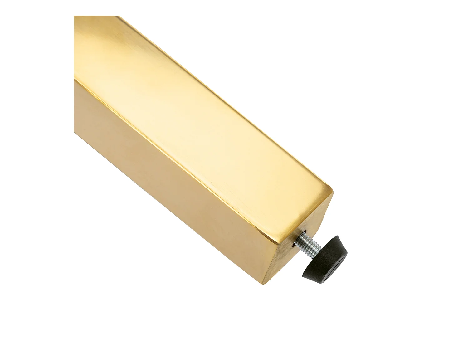 Set van 2 eetkamerstoelen met gewatteerde rugleuning - gouden metalen poten - fluweel - beige