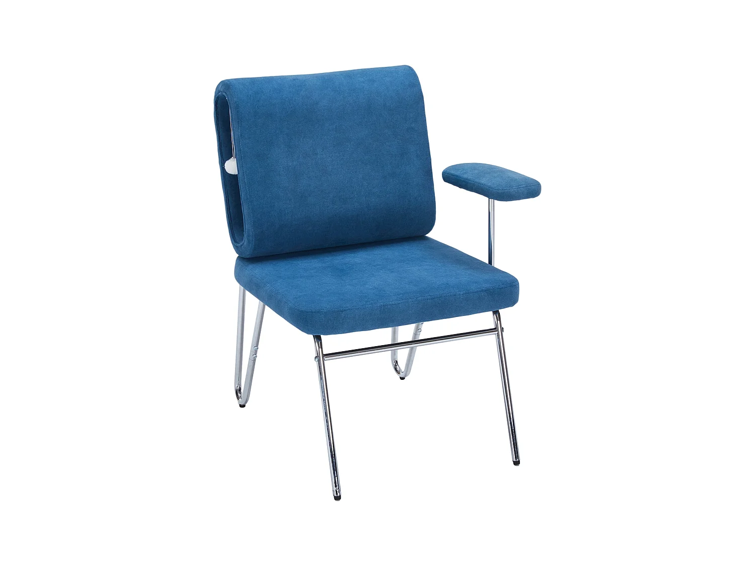 Fauteuil avec trou pour chat - fauteuil large - accoudoirs interchangeables - bleu