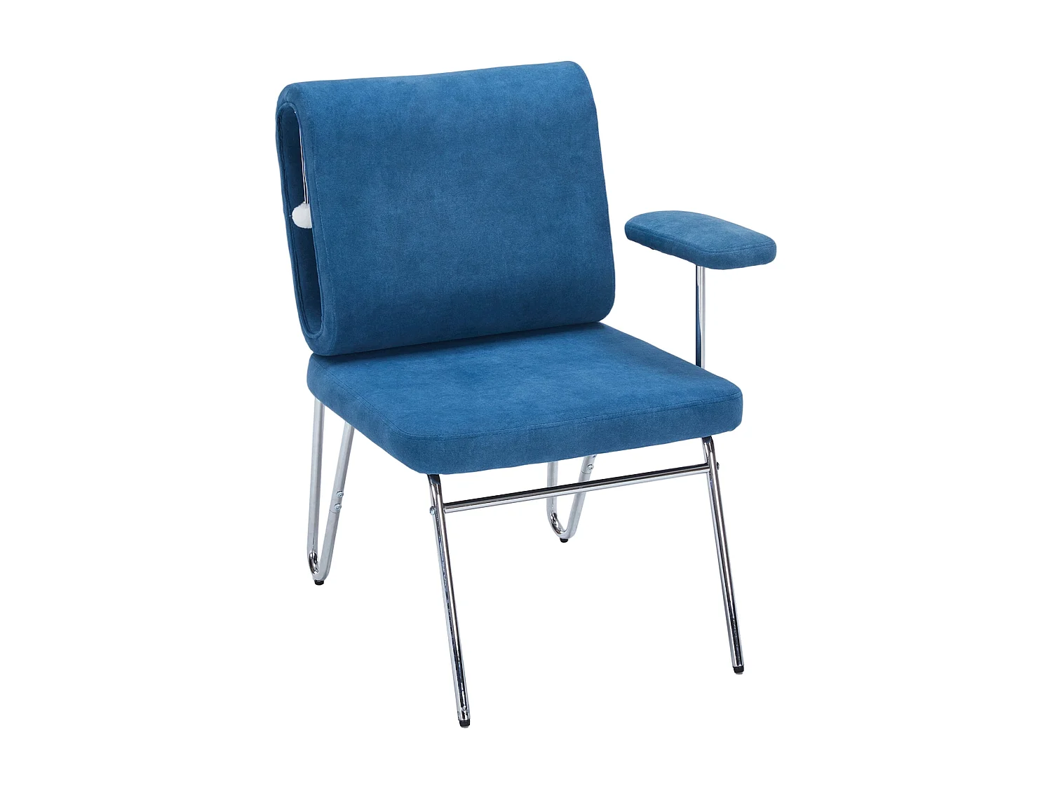 Fauteuil avec trou pour chat - fauteuil large - accoudoirs interchangeables - bleu