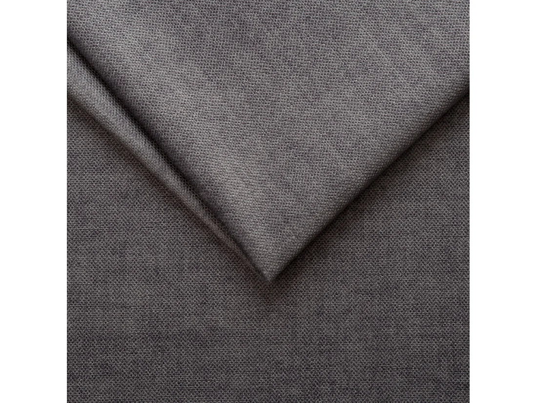 Canapé d’angle avec fonction lit et coffre de rangement en tissu velours gris, agréable confort d’assise ALWIN