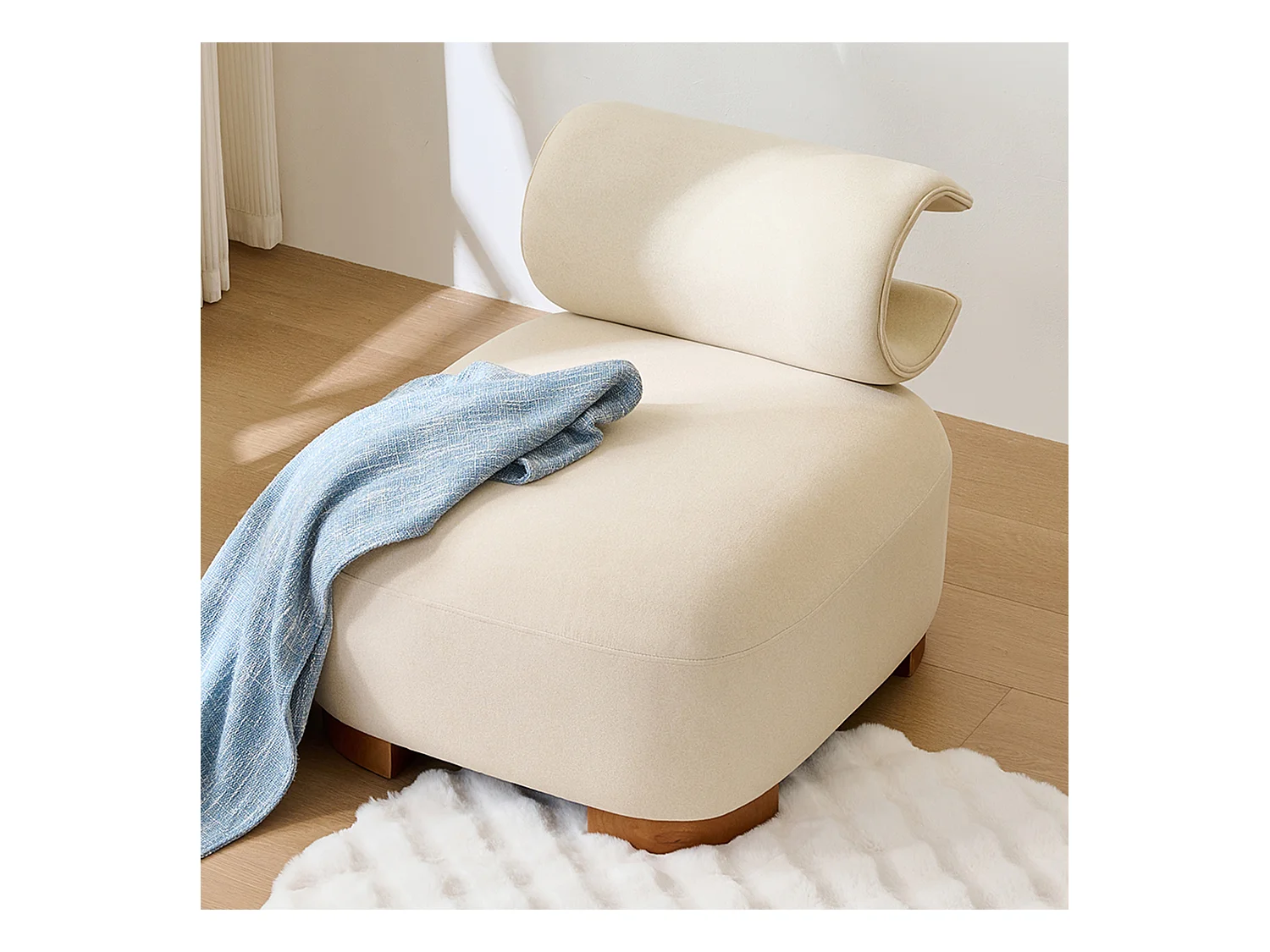 Chaise avec trou pour chat - convient aux animaux - matériau résistant aux rayures - beige