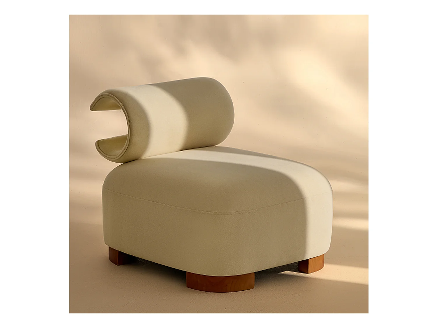 Chaise avec trou pour chat - convient aux animaux - matériau résistant aux rayures - beige