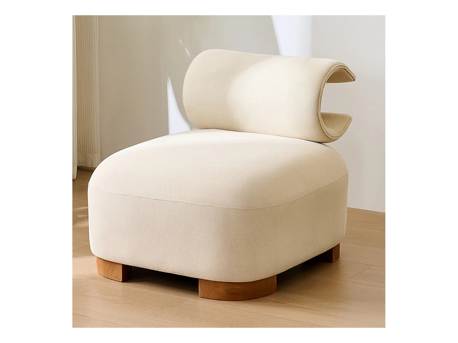 Chaise avec trou pour chat - convient aux animaux - matériau résistant aux rayures - beige