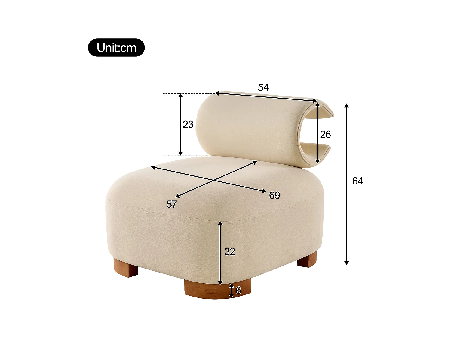 Chaise avec trou pour chat - convient aux animaux - matériau résistant aux rayures - beige