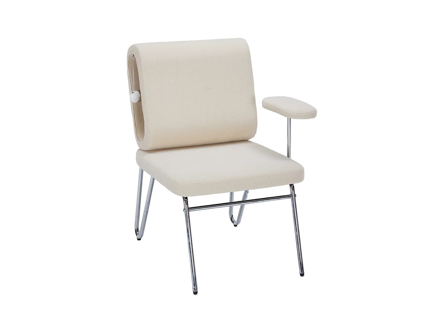 Fauteuil avec trou pour chat - fauteuil large - accoudoirs interchangeables - beige