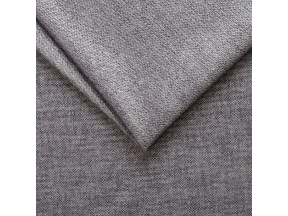 Canapé d’angle avec fonction lit et coffre de rangement en tissu velours gris clair, agréable confort d’assise ALWIN