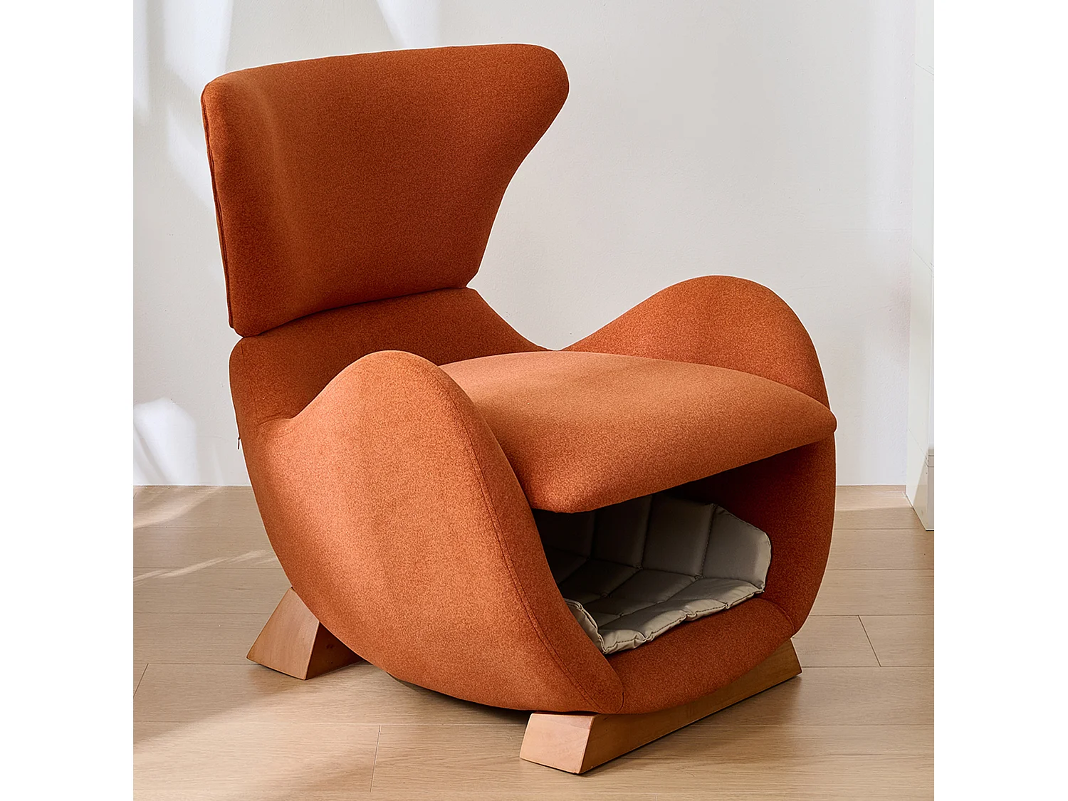 Walvishaai-fauteuil - geschikt voor huisdieren - krasbestendig stof - rood