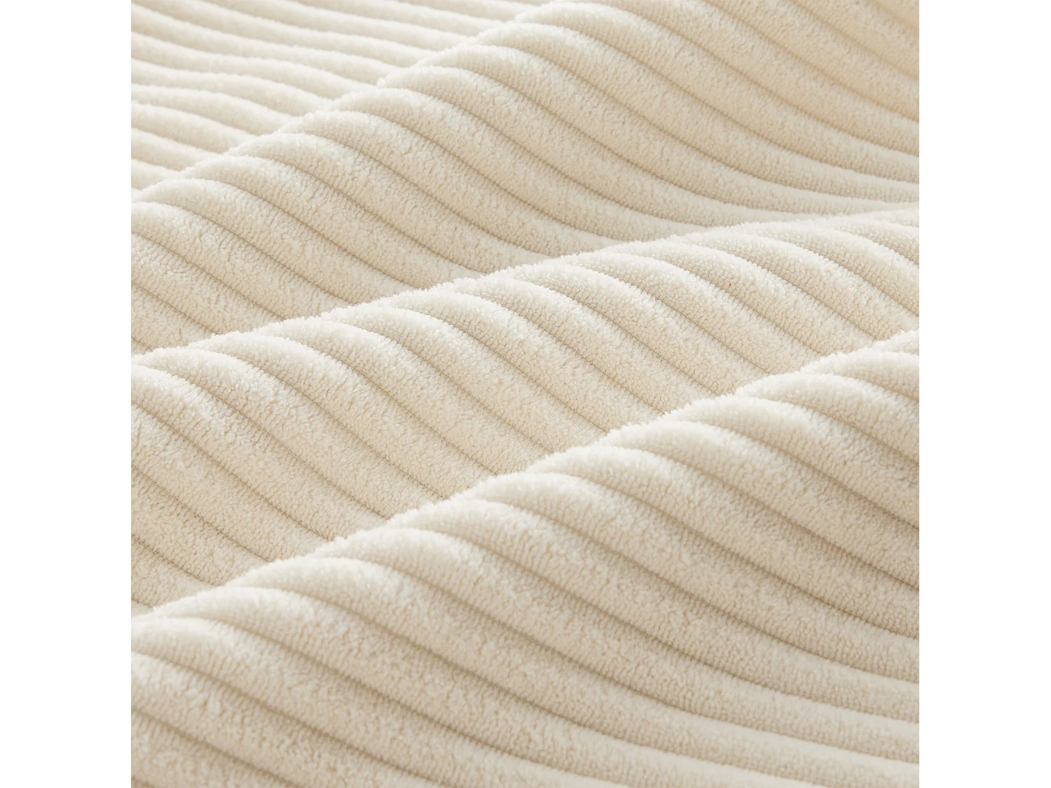 Canapé d'angle en L - 3 places - Avec repose-pieds + porte-gobelet - Chargeur USB - 2 coussins - Beige