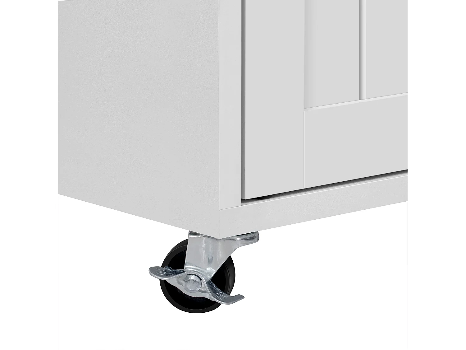 Ilha de cozinha central - com 4 portas e 2 gavetas - bancada extensível - com rodízios - 180,5×45×92,2 cm - Branco + Marrom