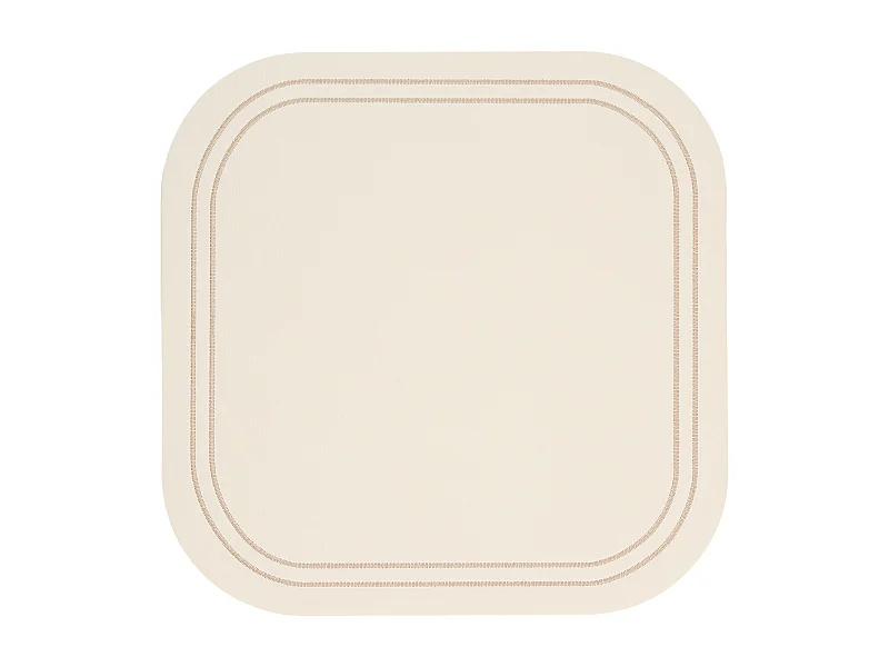 Ritero Dekoratives Tischset, Weiß, 33x33 cm, PVC