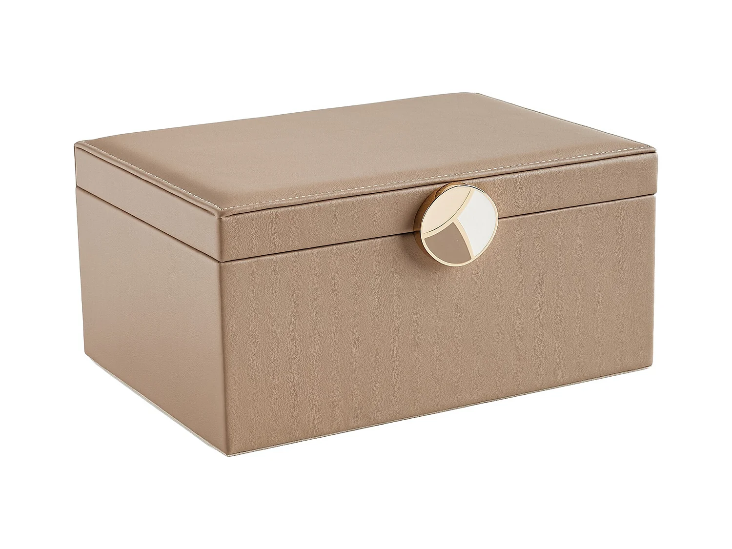 Boîte À Bijoux Massie Beige Foncé 12 x 19 x 26