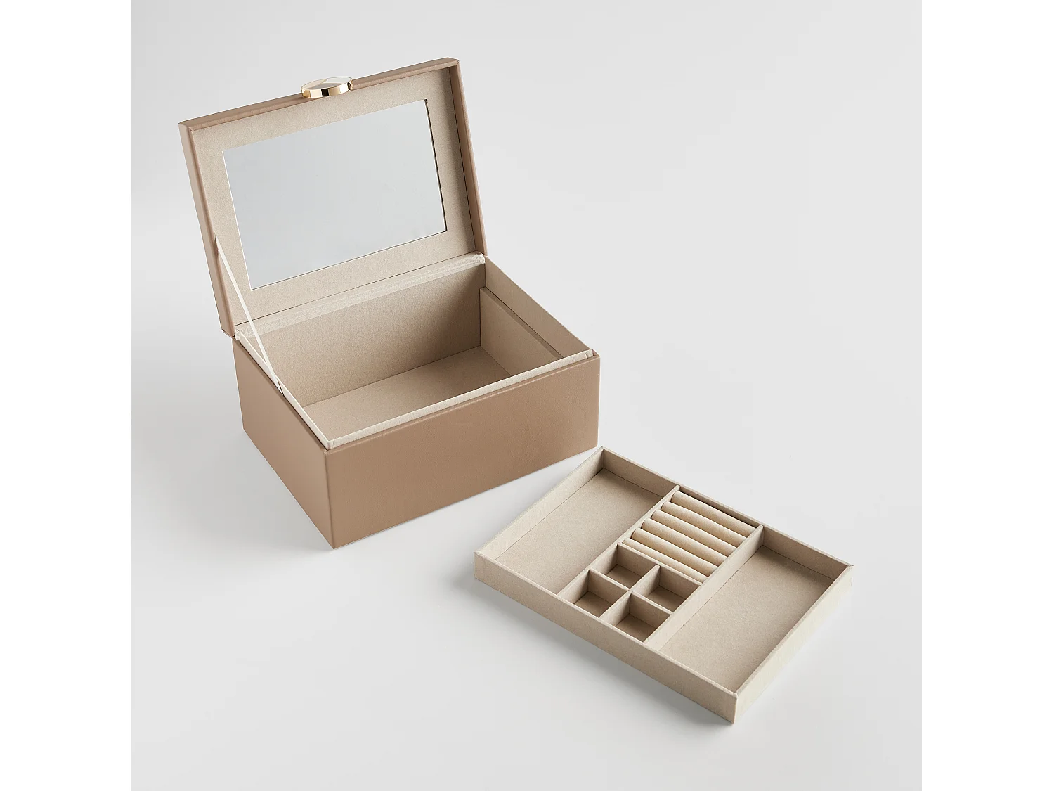 Schmuckkästchen Massie 12 x 19 x 26 Dunkelbeige