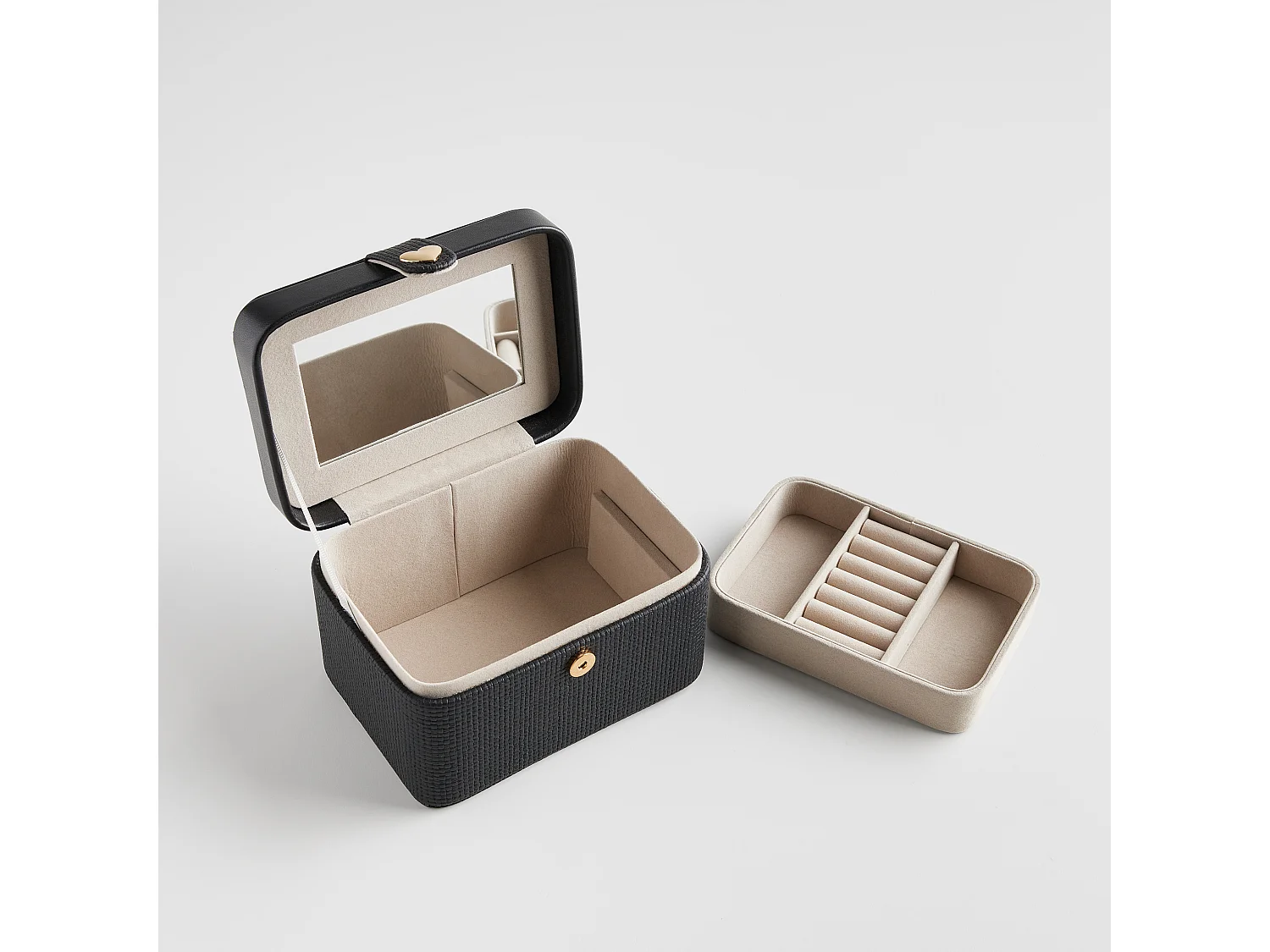 Schmuckkästchen Bertie mittelschwarz 10.5 x 17 x 12.5