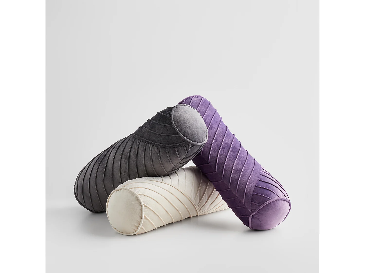 Coussin Cylindrique Décoratif Lisare Gris Foncé 56 x 16