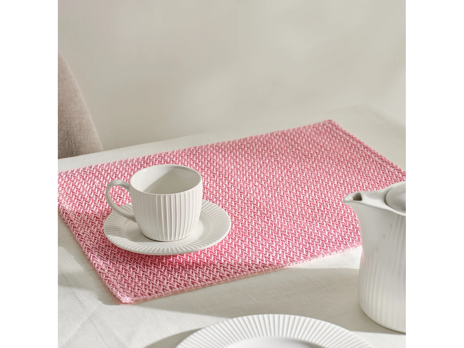 Dekoratives Tischset Persis Blassrosa 47 x 36