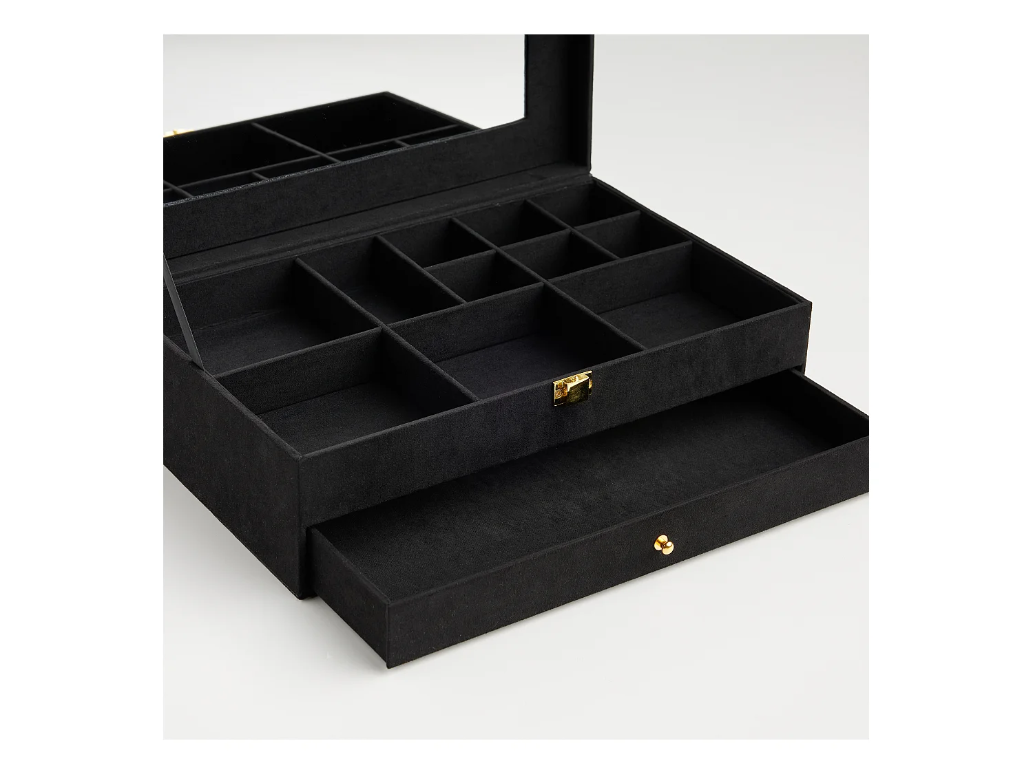 Schmuckkästchen Pranchetoni helles Schwarz 10.5 x 32 x 20