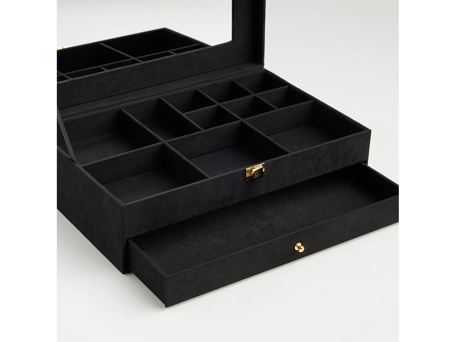 Schmuckkästchen Pranchetoni helles Schwarz 10.5 x 32 x 20