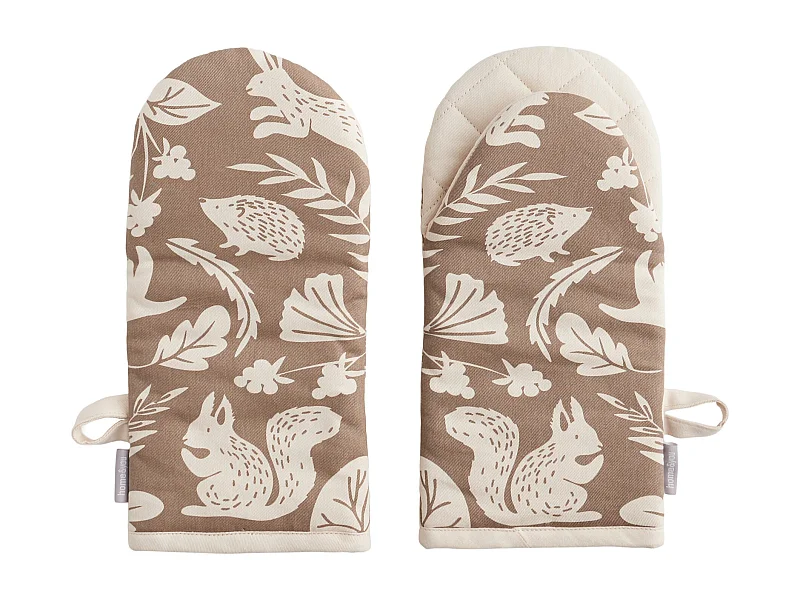 Ofenhandschuh-Set Misne mittleres Beige 14x30