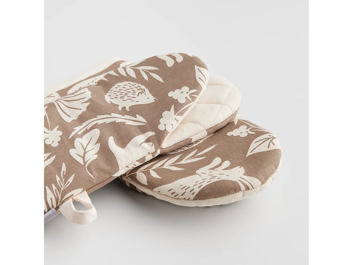 Ofenhandschuh-Set Misne mittleres Beige 14x30