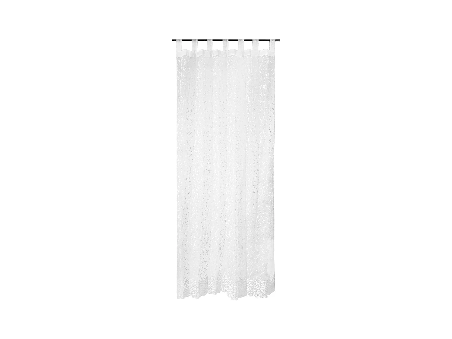 BESTICKTER VORHANG Lokos mittelweiß 140 x 250