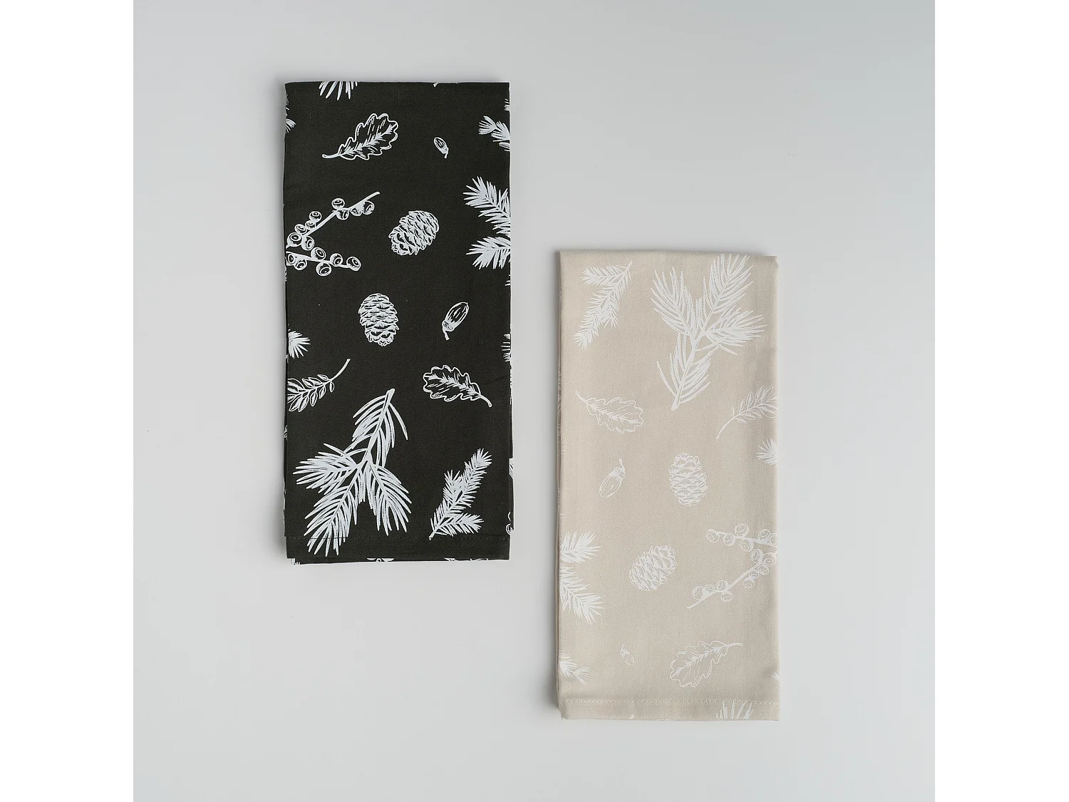 Geschirrtuch-Set Krekso dunkelgrün 45 x 65