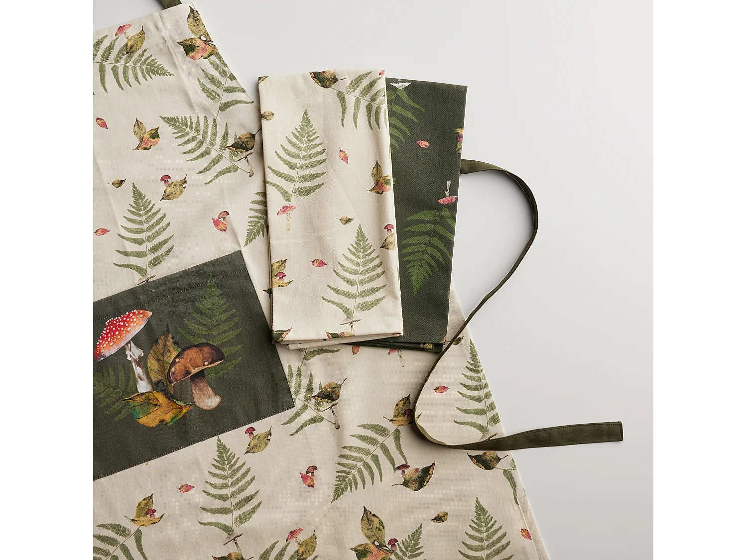 Küchenhandtuch-Set Shroomsis mittleres Beige 45 x 65