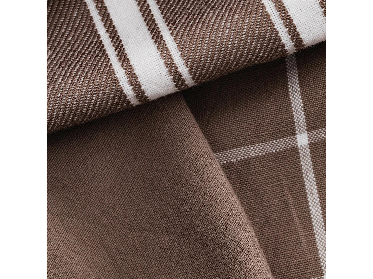 Geschirrtuch-Set Trio dunkelbeige 40 x 60