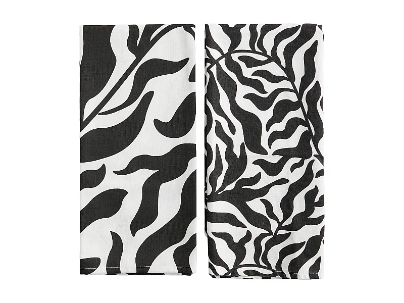 Küchenhandtuch-Set Kamea mittelschwarz 45 x 65