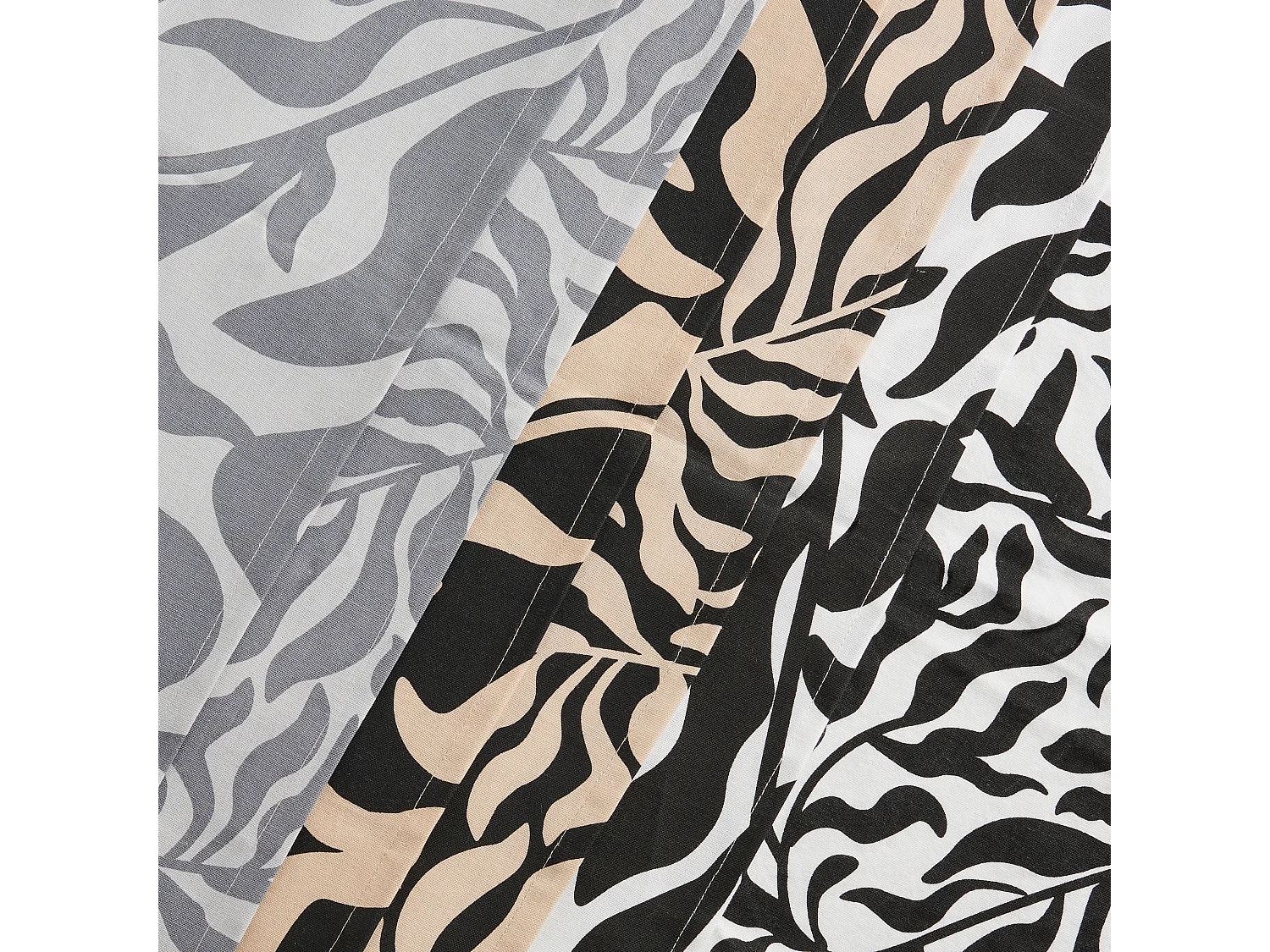 Ensemble De Torchons Kamea Noir Moyen 45 x 65